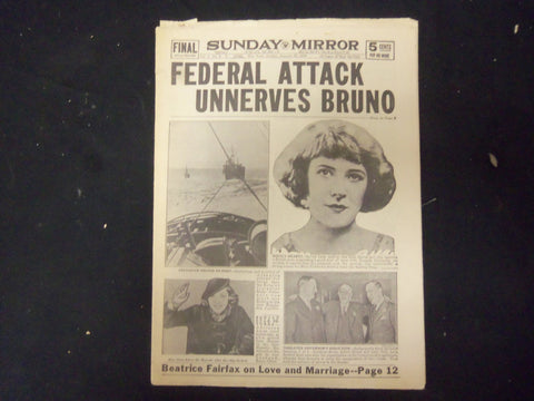 1935 JANUARY 20 NEW YORK SUNDAY MIRROR - FEDERAL ATTACK UNNERVES BRUNO - NP 2248