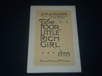 1913 THE POOR LITTLE RICH GIRL PROGRAM - KLAW AND ERLANGER - J 4219
