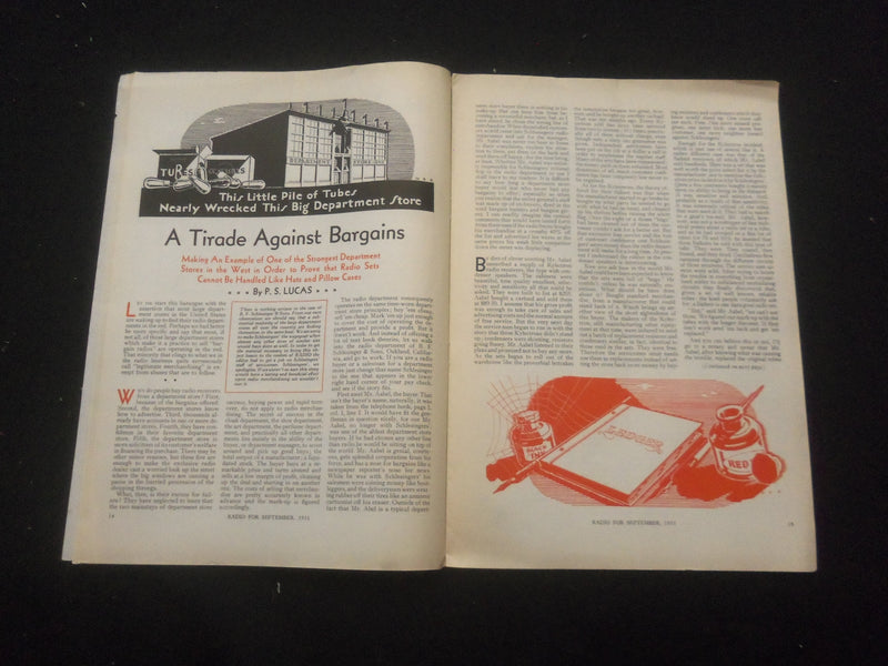 1931 SEPTEMBER RADIO MAGAZINE - THE NATIONAL TRADE MAGAZINE - B 433D