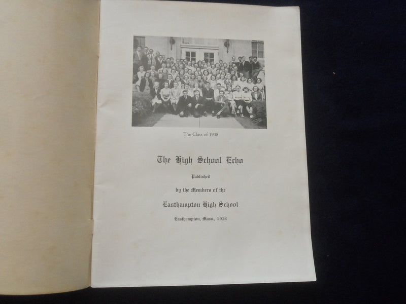 1937-1940 THE EXHO - EASTHAMPTON HIGH SCHOOL YEARBOOKS - LOT OF 4 - O 2136M