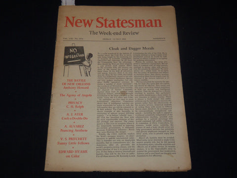 1961 MAY 12 NEW STATESMAN WEEK-END REVIEW MAGAZINE - AGONY OF ANGOLA - K 2059