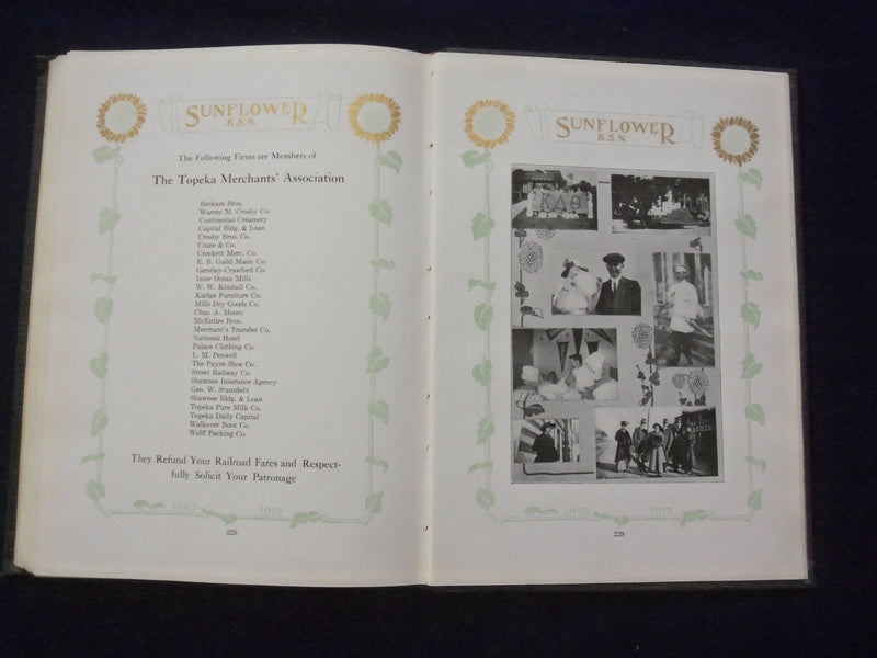 1915 THE SUNFLOWER KANSAS STATE NORMAL SCHOOL YEARBOOK - EMPORIA, KS - YB 3117