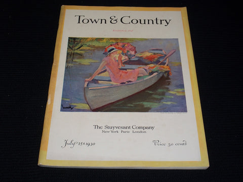 1930 JULY 15 TOWN & COUNTRY MAGAZINE - EDWARD CUCUEL FRONT COVER - E 2539