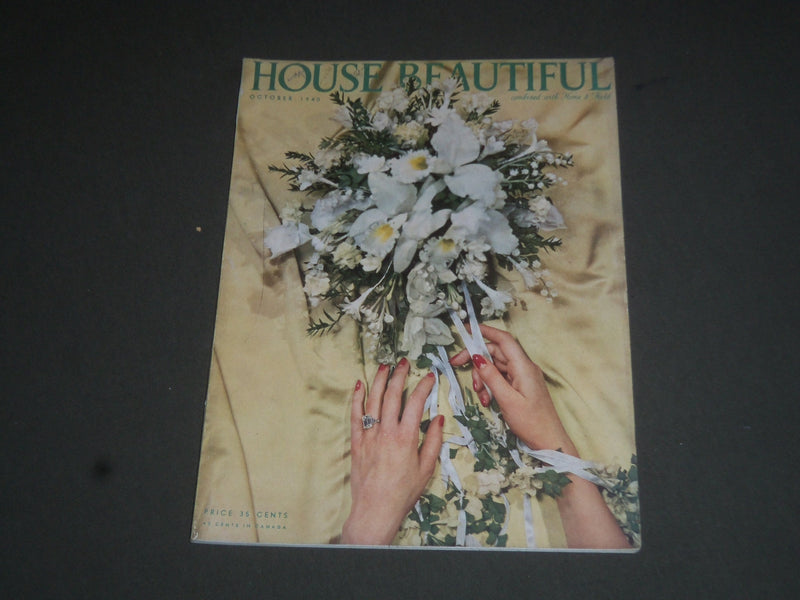 1940 OCTOBER HOUSE BEAUTIFUL MAGAZINE - GREAT ARTICLES, PHOTOS & ADS - SP 7657