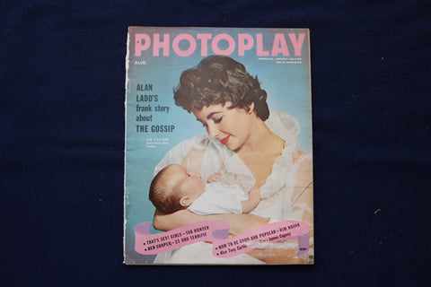 1955 AUGUST PHOTOPLAY MAGAZINE - ELIZABETH TAYLOR COVER - E 18593