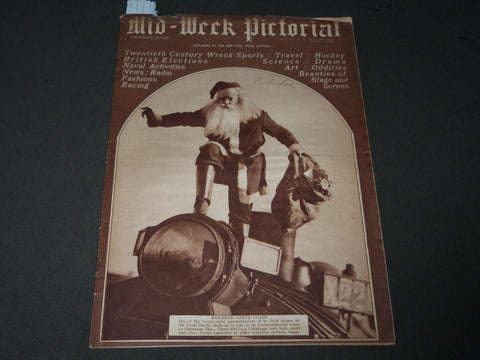 1923 DEC 20 MID-WEEK PICTORIAL MAGAZINE SECTION - RAILROAD SANTA CLAUS - J 3274