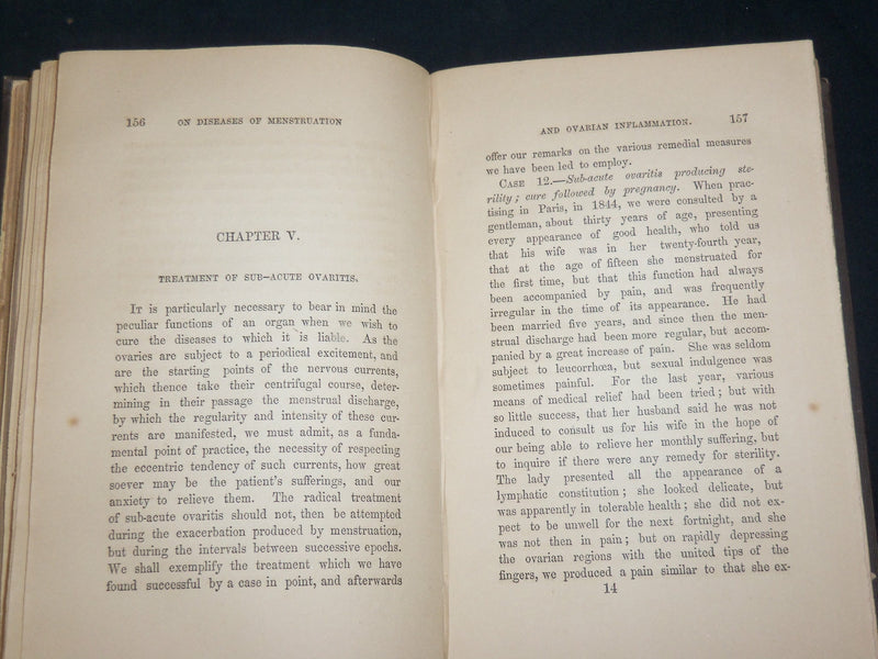 1851 DISEASES OF MENSTRUATION AND OVARIAN INFLAMMATION BOOK BY TILT - KD 2763Q