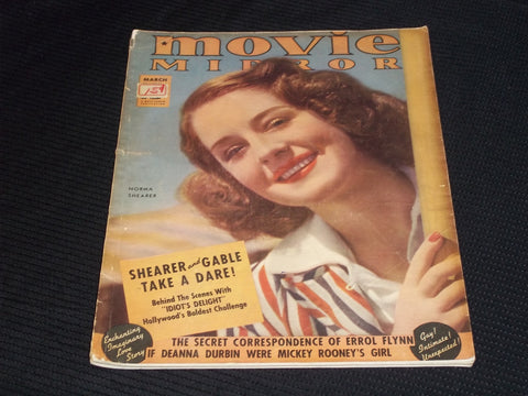 1936 MARCH MOVIE MIRROR MAGAZINE - NORMA SHEARER FRONT COVER - E 16450