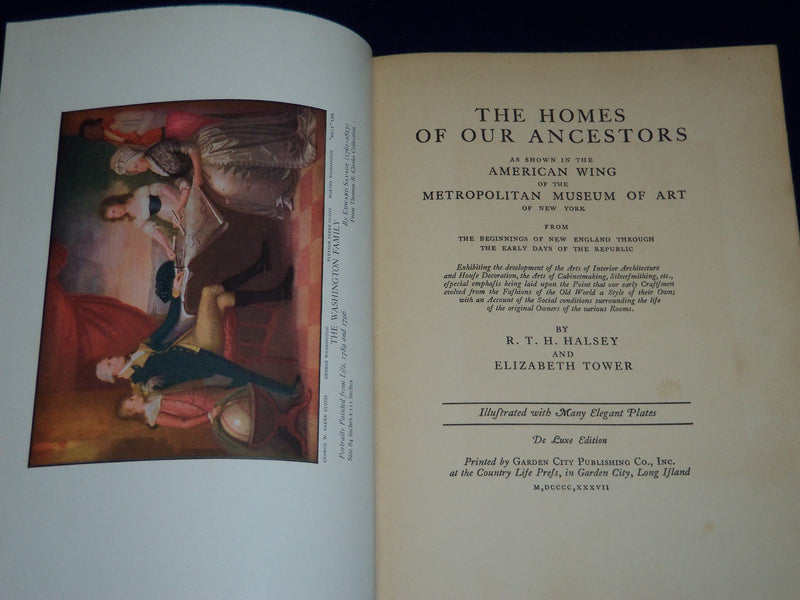 1937 THE HOMES OF OUR ANCESTORS BY HALSEY & TOWER BOOK - NICE ILLUS. - KD 3516