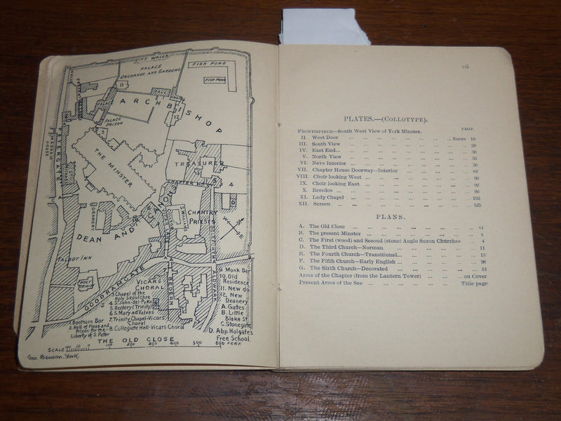 1895 THE NEW HANDBOOK TO YORK MINSTER BY GEO. BENSON - 12 COLLOTYPES - K 1228
