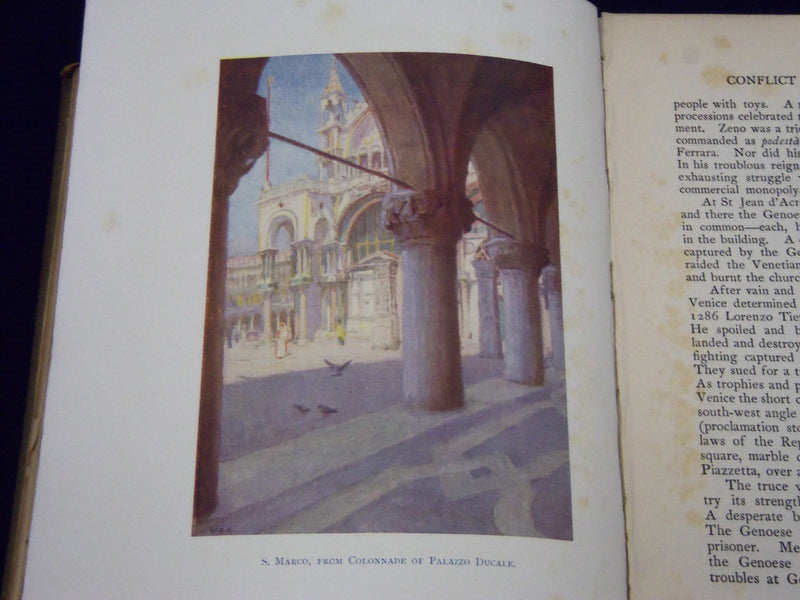 1904 VENICE AND ITS STORY BY T. OKEY THIRD EDITION BOOK - COLOR ILLUS. - KD 3496