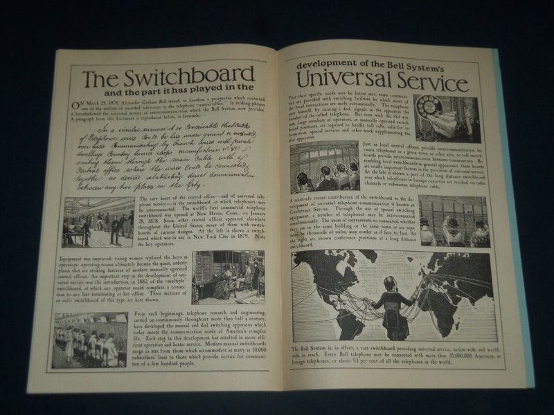 1938 TELEPHONE ALMANAC BOOK PUB. BY AMERICAN TELEPHONE & TELEGRAPH CO. - J 3976