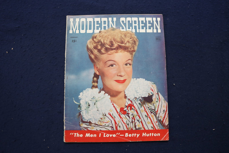 1944 JANUARY MODERN SCREEN MAGAZINE - BETTY HUTTON COVER - E 17269