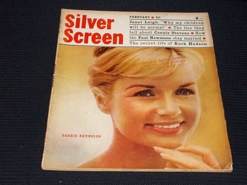 1961 FEBRUARY SILVER SCREEN MAGAZINE - DEBBIE REYNOLDS FRONT COVER - E 13538