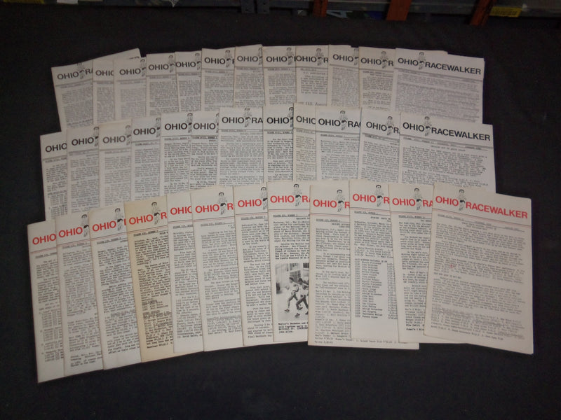 1972-1991 OHIO RACEWALKER NEWSLETTER MAGAZINE - LOT OF 223 - O 2910