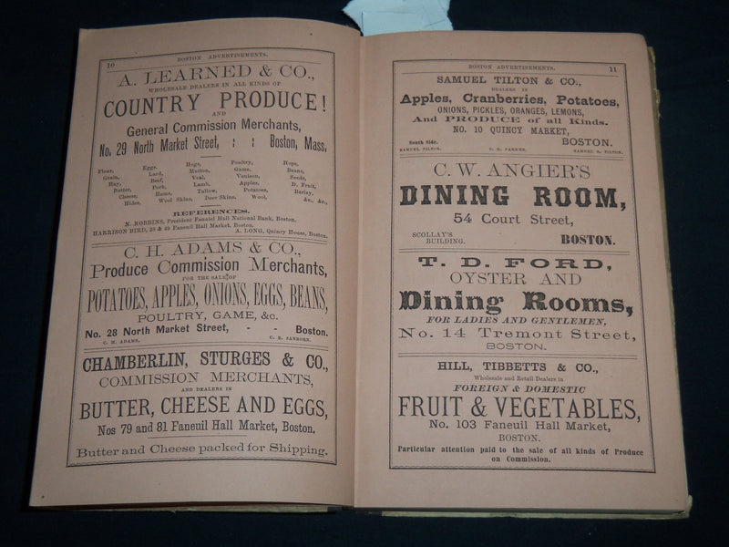 1869 WORCESTER DIRECTORY BY HENRY J. HOWLAND - MAP - KD 81U
