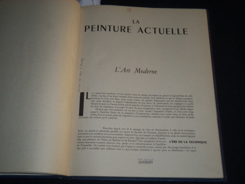 1945 LA PEINTURE ACTUELLE VOLUME BY RENE HUYGHE - GREAT PLATES - Z 123
