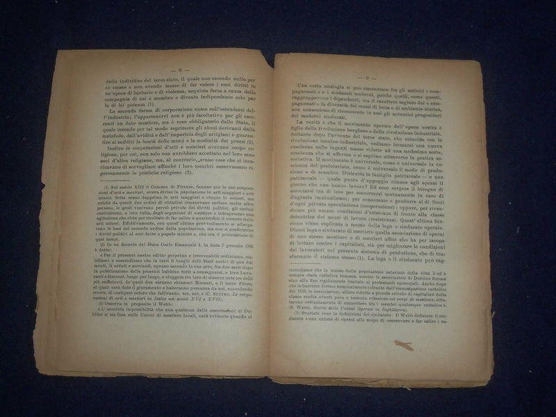1922 JANUARY I PROBLEMI DEL LAVORO - PERIODICO POLICTICA - ITALIAN TEXT - J 6452