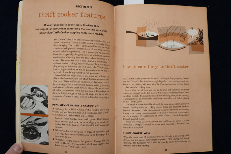 1955 HOTPOINT ELECTRIC RANGE MANUAL - SOFTCOVER - K 1559