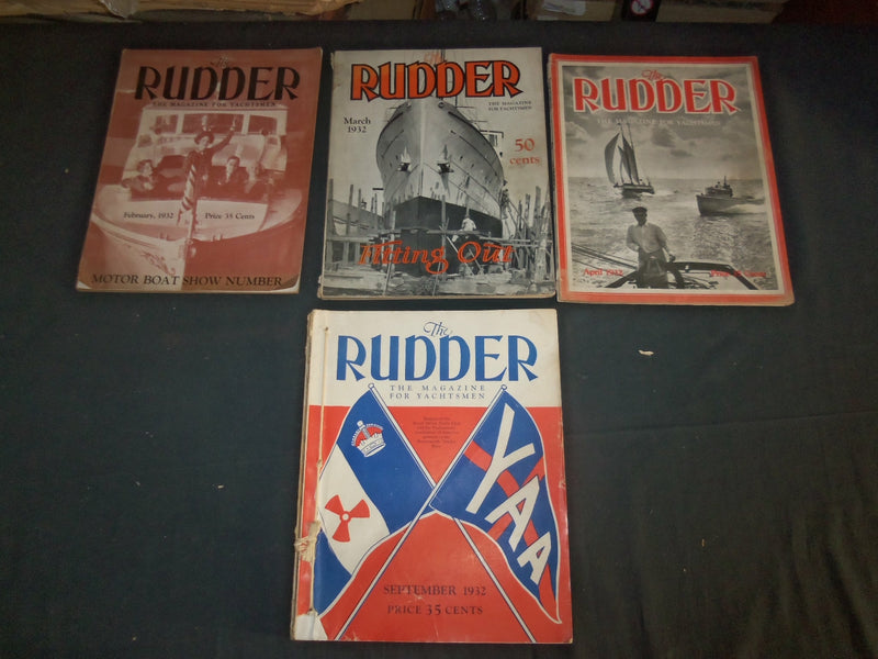 1932 THE RUDDER MAGAZINE - LOT OF 9 DIFFERENT ISSUES - O 3190