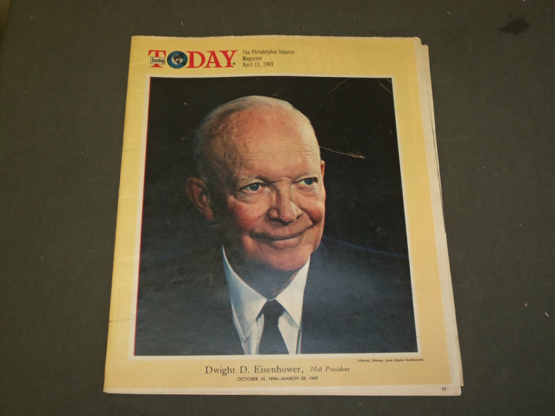 1969 APRIL 13 THE PHILADELPHIA INQUIRER NEWSPAPER - DWIGHT EISENHOWER - NP 3442