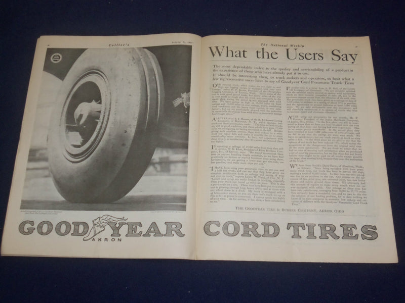 1918 OCTOBER 13 COLLIER'S MAGAZINE - HOOVER TALKS BY WILLIAM A. WOLFF - ST 6746