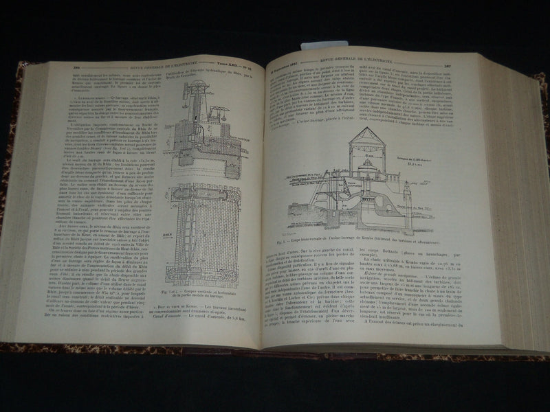 1927 JULY-DEC REVUE GENERALE DE L'ELECTRICITE BOUND VOLUME NO. 22 - KD 2010C