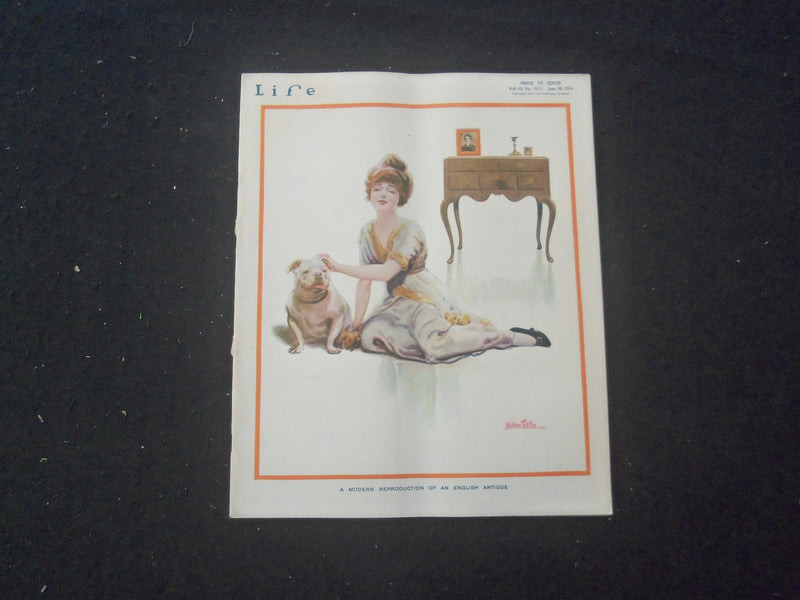 1914 JUNE 18 LIFE MAGAZINE - A MODERN REPRODUCTION OF AN ENGLISH ANTIQUE- L 759L