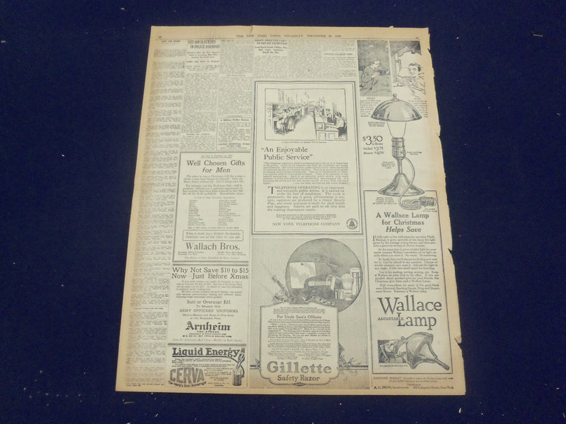 1917 DECEMBER 20 NEW YORK TIMES - NAVY HAS MET EVERY DEMAND IN WAR - NT 8272