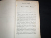 1842 OEUVRES DE MALEBRANCHE VOLUME BY JULES SIMON - FRENCH - KD 4815B