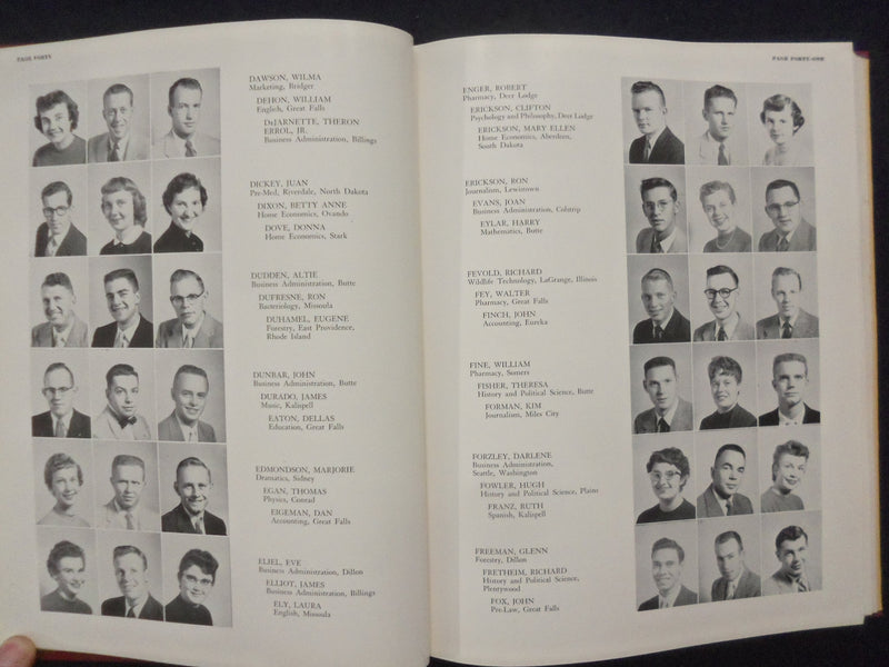 1956 THE SENTINAL MONTANA STATE UNIVERSITY YEARBOOK -MISSOULA, MONTANA - YB 3295