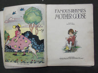 1933 FAMOUS RHYMES - MOTHER GOOSE CHILDREN'S BOOK - ILLUSTRATED - PIPER- KD 5806