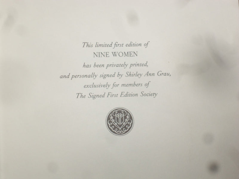 1986 NINE WOMEN HARDCOVER BOOK - SHIRLEY ANN GRAU - SIGNED 1ST EDITION - KD 8983