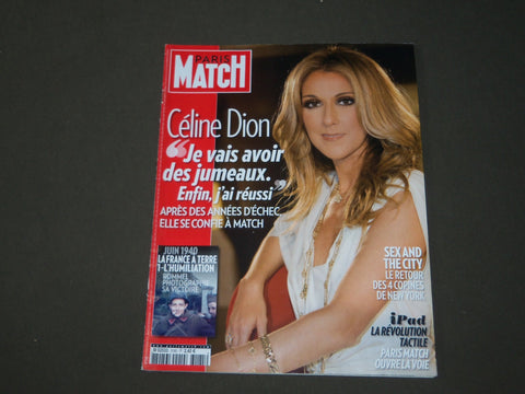 2010 JUNE 3-9 PARIS MATCH (FRENCH) MAGAZINE - CELINE DION - SP 9978