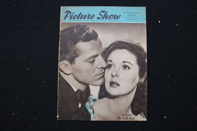 1950 APR 15 PICTURE SHOW MAGAZINE - SUSAN HAYWARD & DANA ANDREWS COVER - E 25193