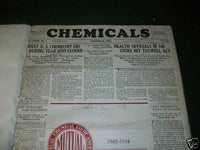 1934 JANUARY-APRIL CHEMICALS MAGAZINE BOUND VOLUME - NICE ADS - KD 2951