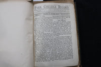 1876-1907 PARK COLLEGE RECORD WEEKLY RECORD HARDCOVER BOOKS - 6 VOLUMES -KD 9575