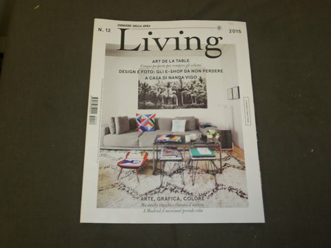 2015 DECEMBER LIVING (ITALIAN) MAGAZINE - ART DE LA TABLE - B 5185