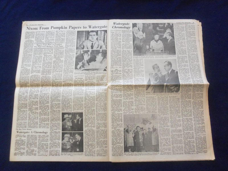 1974 AUGUST 9 THE MORNING NEWS NEWSPAPER - NIXON QUITS - PATERSON, NJ - NP 6438