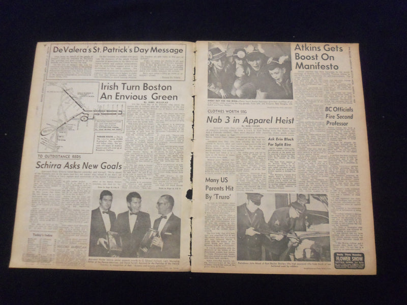 1969 MAR 17 BOSTON RECORD AMERICAN NEWSPAPER- 150 KILLED PLANE DISASTER -NP 6333