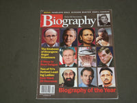 2002 JANUARY BIOGRAPHY MAGAZINE - BIOGRAPHY OF THE YEAR COVER - B 3751