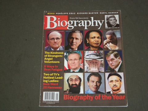 2002 JANUARY BIOGRAPHY MAGAZINE - BIOGRAPHY OF THE YEAR COVER - B 3751