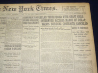1920 NOVEMBER 7 NEW YORK TIMES - HYLAN THREATENED WITH GRAFT GRILL - NT 8447