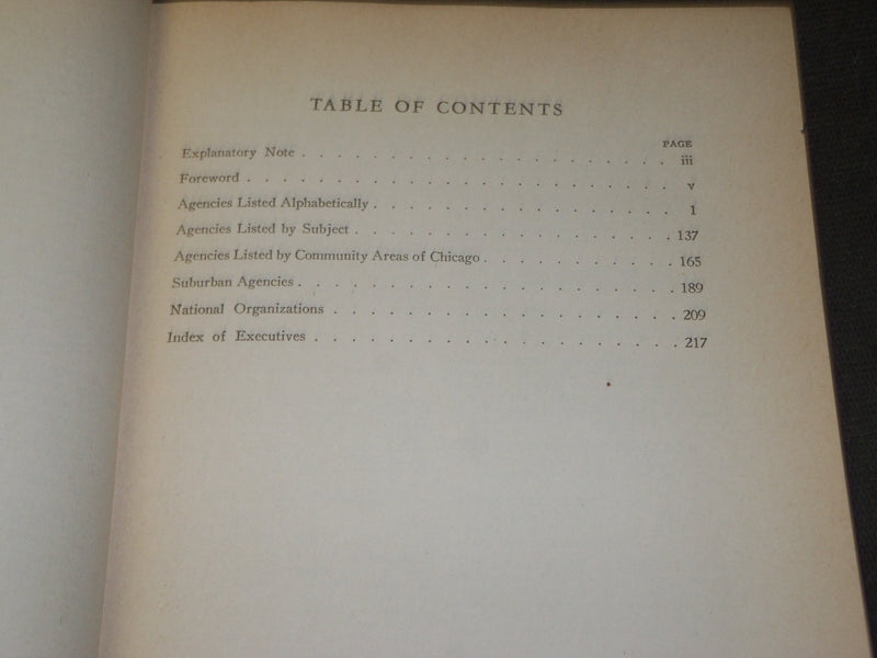 1946 CHICAGO SOCIAL SERVICE DIRECTORY BOOK - COUNCIL OF SOCIAL AGENCIES- KD 5193