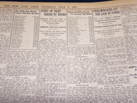 1923 JULY 5 NEW YORK TIMES NEWSPAPER-DEMPSEY WINS AFTER FULL 15 ROUNDS - NT 7738
