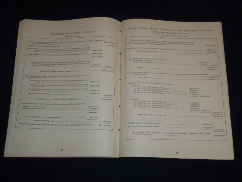 1930 U. S. STEEL CORPORATION 29TH ANNUAL REPORT - J 9010