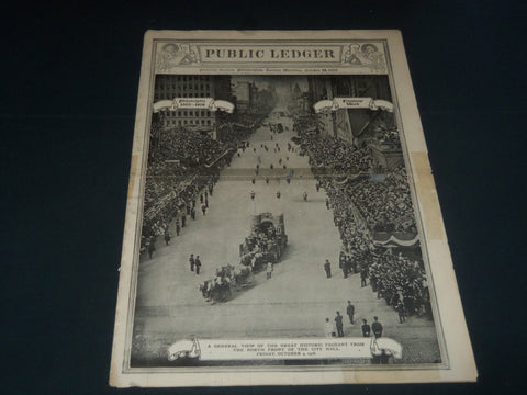 1908 OCTOBER 18 PHILADELPHIA LEDGER PICTURE SECTION - FOUNDERS WEEK - NT 7387