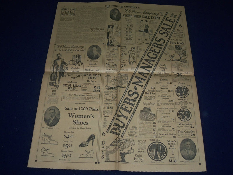 1928 JULY 15 HOUSTON CHRONICLE THEATRE SECTION - SINCLAIR LEWIS - NP 972O