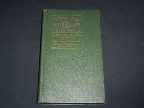1923 AUTOMOBILE ALA GREEN BOOK - VOLUME 1 - STATES & TRUCK LINES - KD 5551