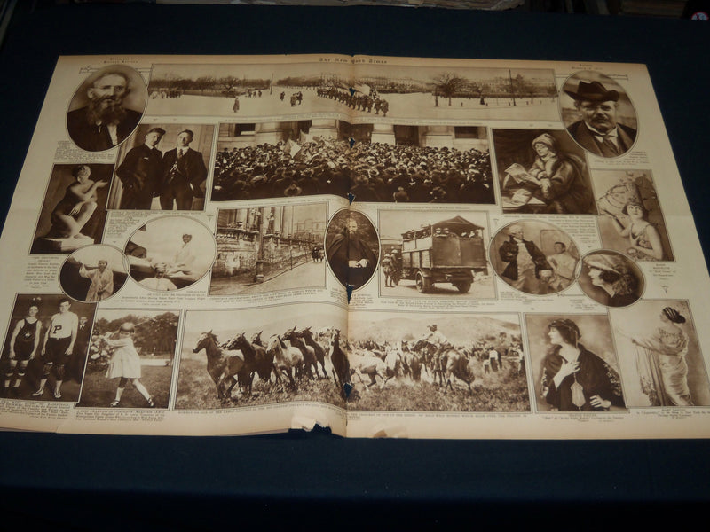 1921 JANUARY 16 NEW YORK TIMES PICTURE SECTION - BALLOONISTS AT MATTICE- NT 8925